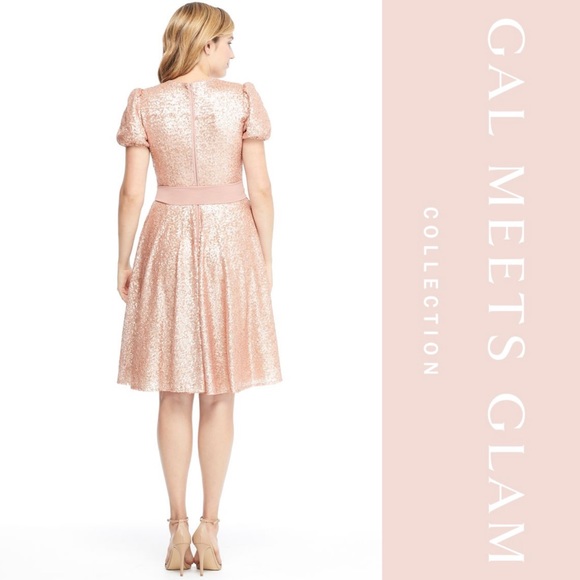 Gal Meets Glam Beatrix Sequin Crush Fit & Flare - Picture 7 of 8